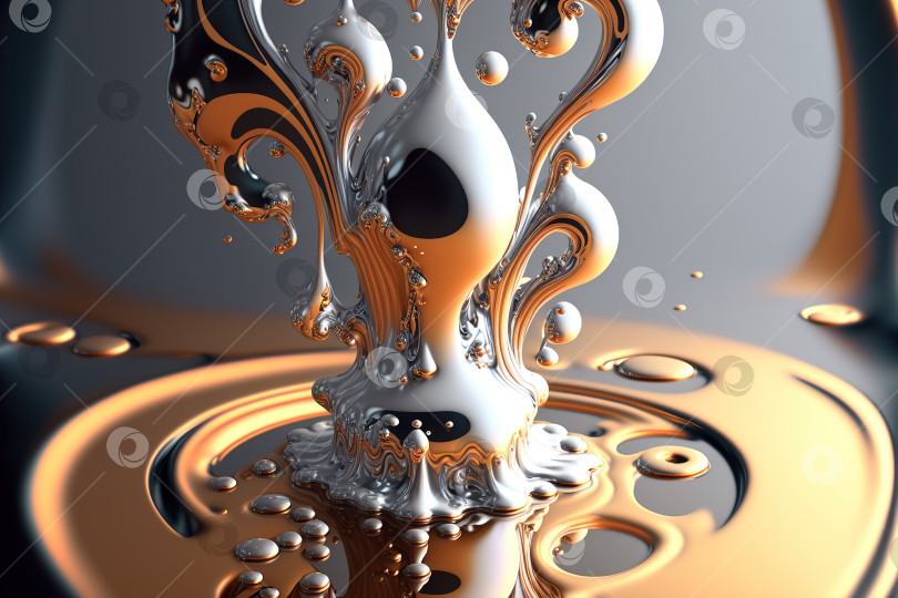Скачать 3D-рендеринг абстрактного геометрического фона, жемчужный креатив в стиле барокко  фотосток Ozero
