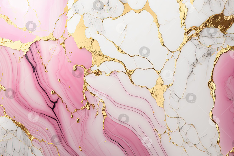 Скачать Abstract marble pink, white and gold background. Wedding invitation, card backdrop, banner. фотосток Ozero