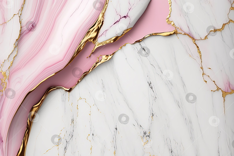 Скачать Abstract marble pink, white and gold background. Wedding invitation, card backdrop, banner. фотосток Ozero