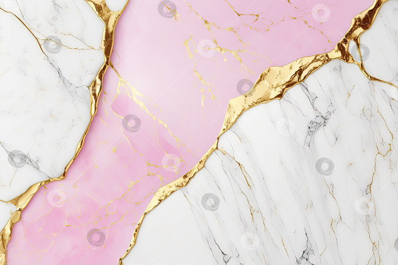 Скачать Abstract marble pink, white and gold background. Wedding invitation, card backdrop, banner. фотосток Ozero