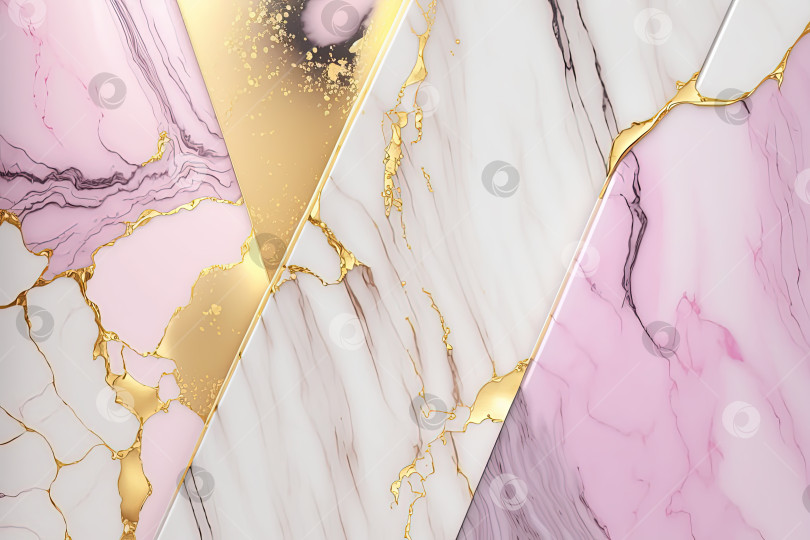 Скачать Pink, white and gold marble background. Luxury marble stone texture. Wedding invitation backdrop. фотосток Ozero