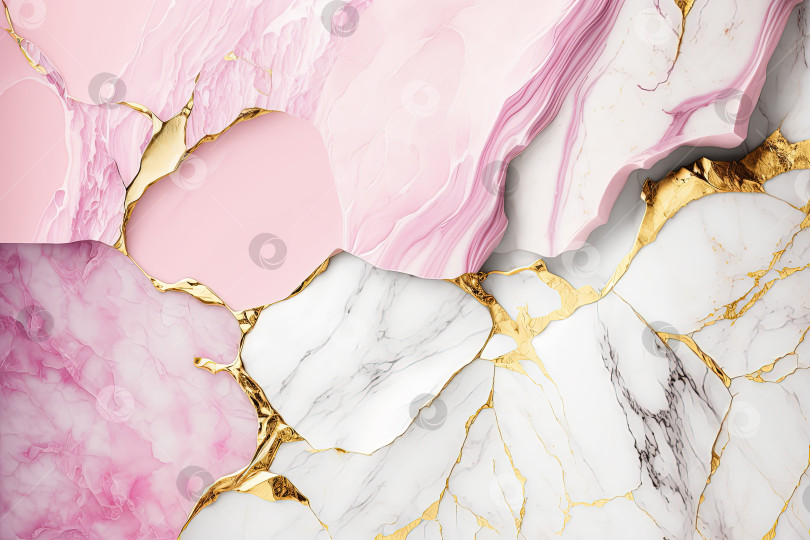 Скачать Pink, white and gold marble background. Luxury marble stone texture. Wedding invitation backdrop. фотосток Ozero