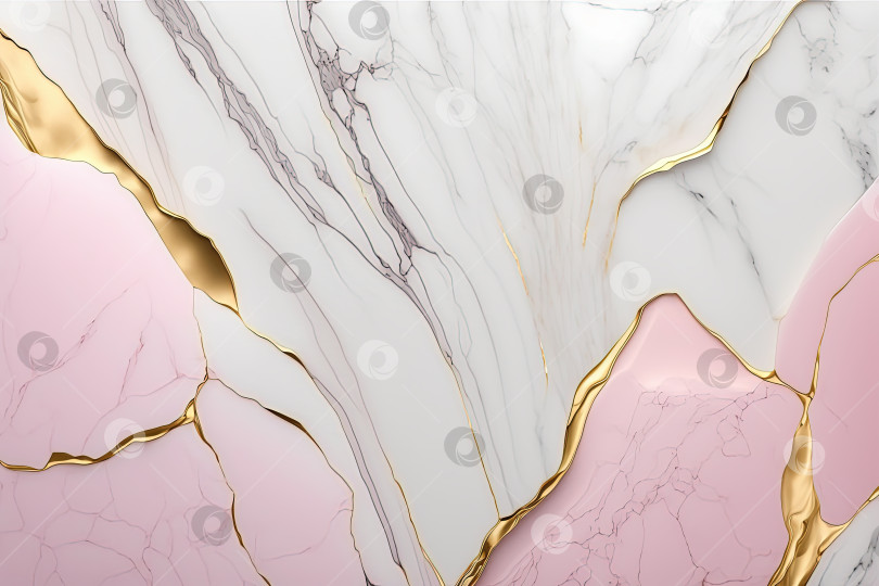 Скачать Pink, white and gold marble background. Luxury marble stone texture. Wedding invitation backdrop. фотосток Ozero