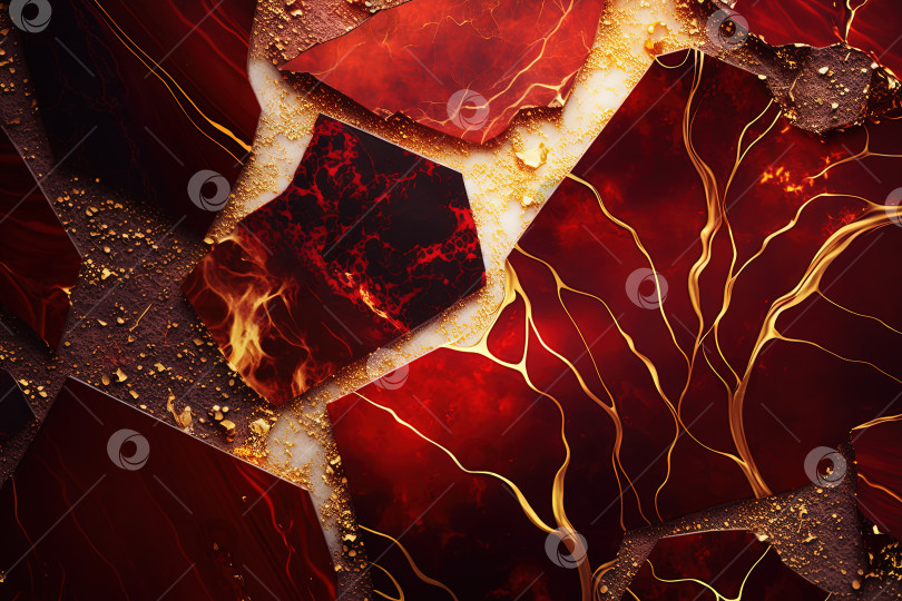 Скачать Фон из красного и золотого мрамора. Роскошная текстура мраморного камня. Фон для приглашений. фотосток Ozero