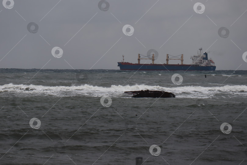 Скачать Судно в водах Японского моря фотосток Ozero