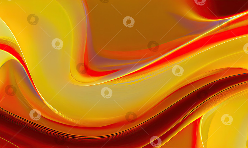 Скачать Оранжевый и желтый фон, абстрактные теплые изгибы, генеративный искусственный интеллект фотосток Ozero