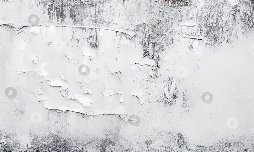 Скачать Текстура старой белой бетонной стены для фона, генеративный искусственный интеллект фотосток Ozero