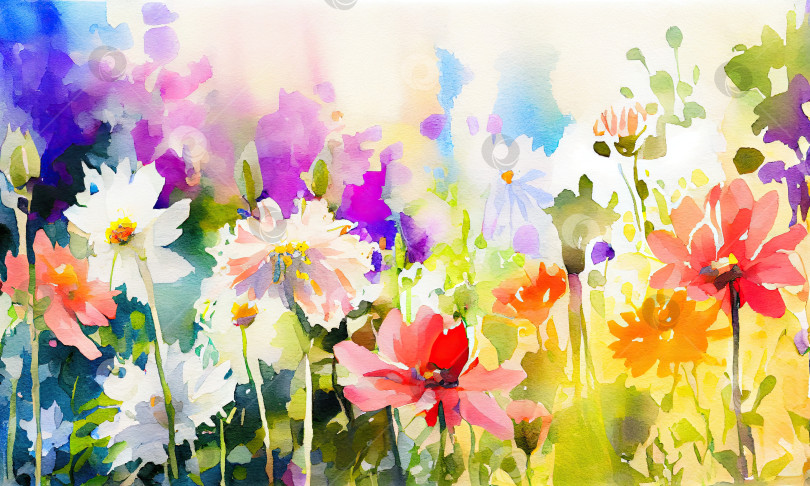 Скачать Картина с изображением цветов в саду и надписью love на ней, генеративный ИИ фотосток Ozero