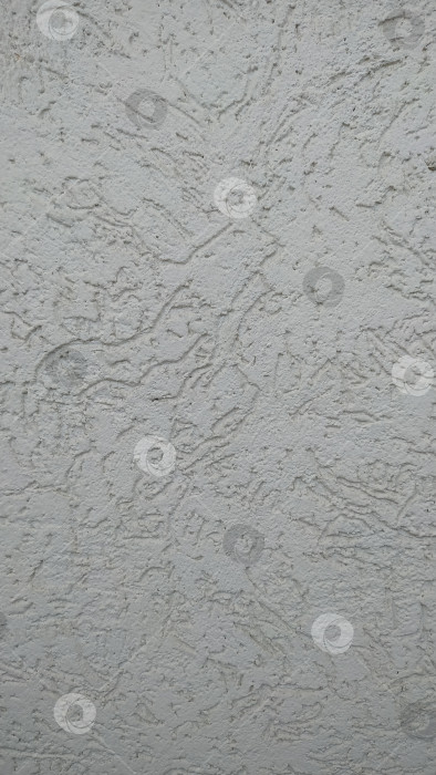 Скачать Стена покрыта декоративной штукатуркой с имитацией короеда, окрашенной в серый цвет. фотосток Ozero