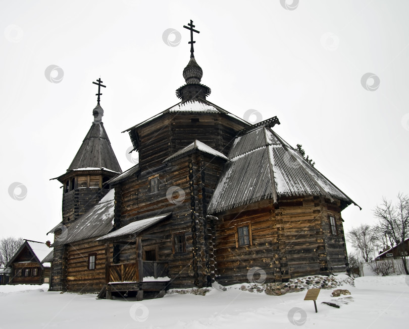 Скачать Деревянная церковь в Суздальском музее. фотосток Ozero