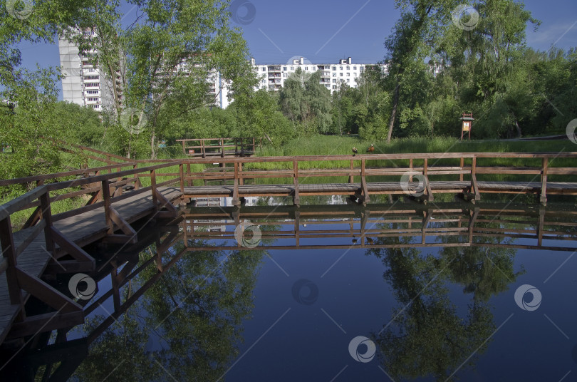 Скачать Небольшой пруд в городе. фотосток Ozero