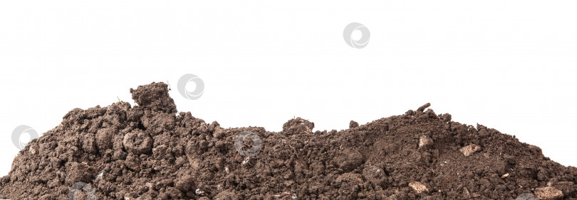 Скачать почва для посадки выделена на белом фоне фотосток Ozero