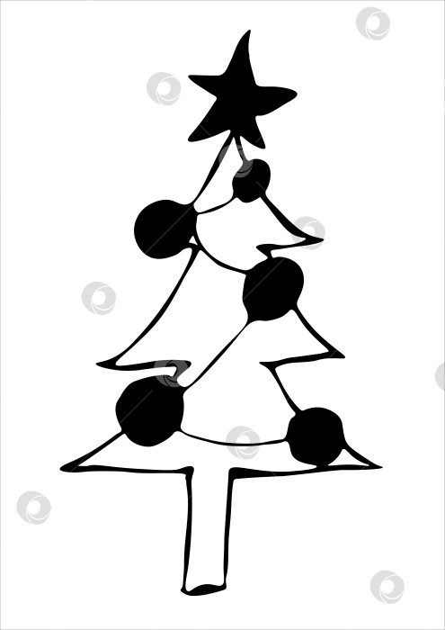 Скачать Рождественская (новогодняя) елка, вектор (2) фотосток Ozero