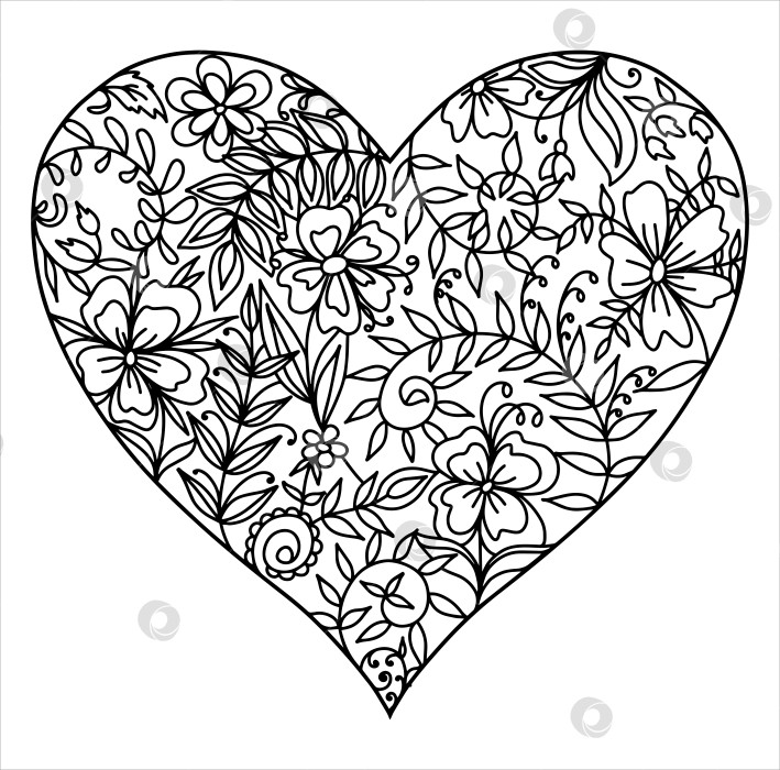 Рисунок сердце раскраска (45 фото) » рисунки для срисовки на manikyrsha.ru