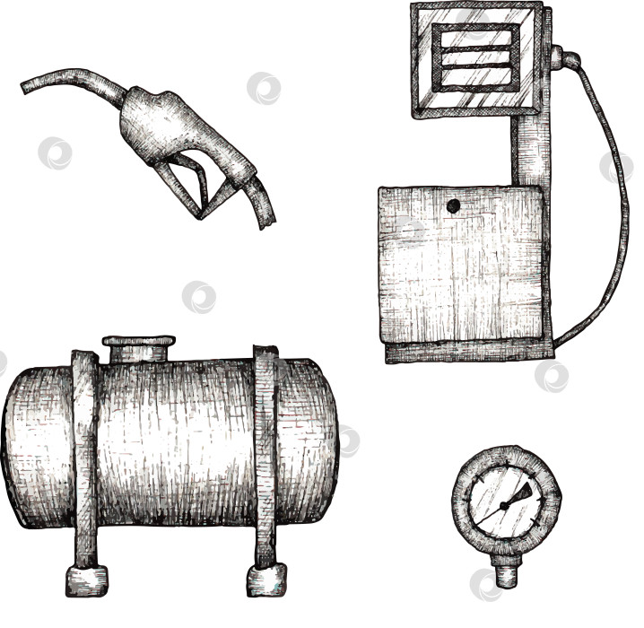 Скачать Заправочная станция. Вектор фотосток Ozero
