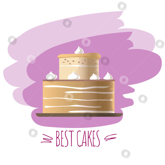 Скачать праздничный торт, торт ко дню рождения векторная иллюстрация значок векторного шаблона фотосток Ozero