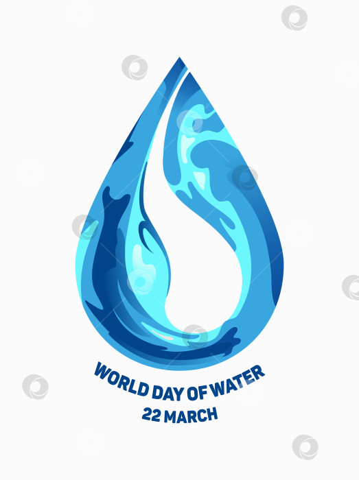 Скачать Всемирный день воды. Экологическая концепция. Капля, поток. Защита окружающей среды. Сохранение водных ресурсов земли. Для флаера, баннера, веб-сайта фотосток Ozero