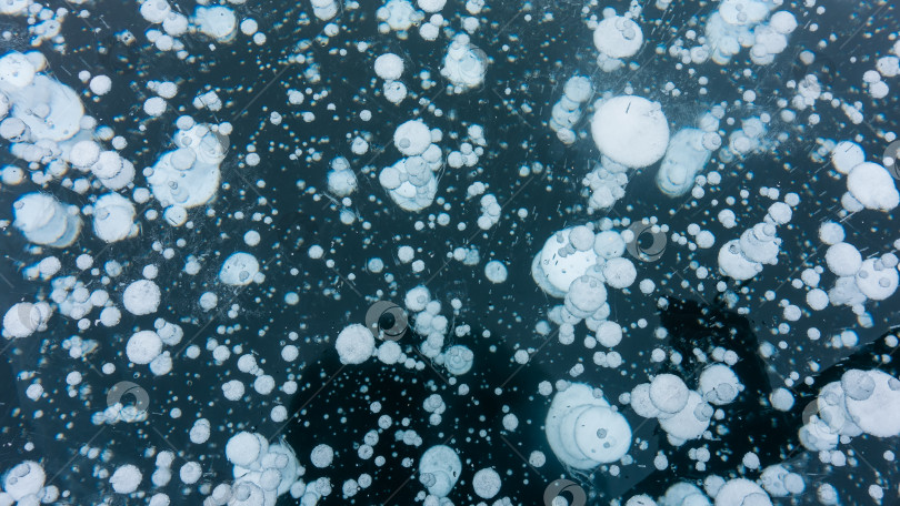 Скачать Прозрачный темно-синий лед озера Байкал. Крупный план. фотосток Ozero