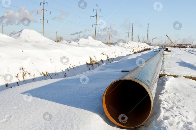 Скачать строительство газопровода зимой фотосток Ozero