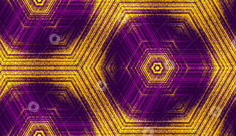 Скачать Бесшовный абстрактный геометрический текстурированный узор в фиолетовом и желтом цветах фотосток Ozero
