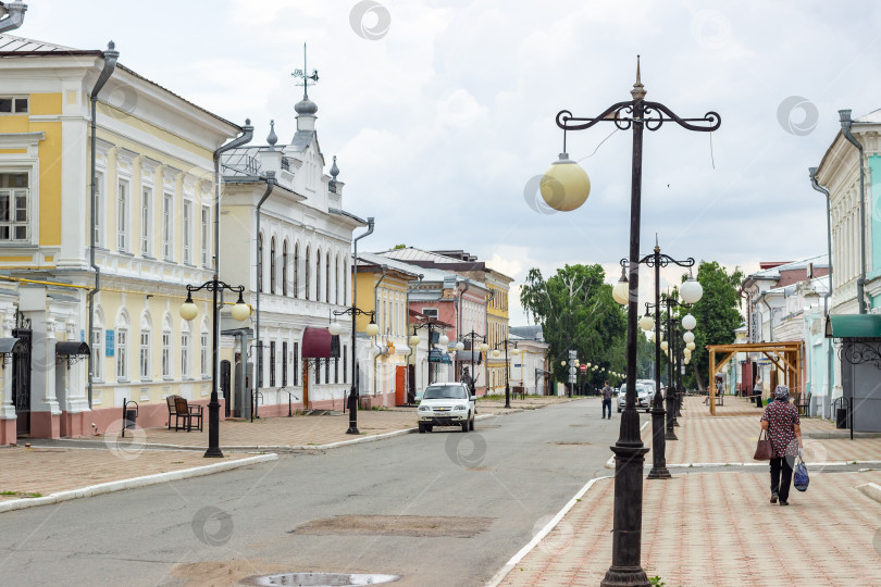 Скачать Город Елабуга, исторический центр. Казанская улица фотосток Ozero