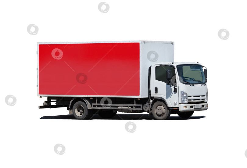Скачать грузовик, выделенный на белом фоне фотосток Ozero