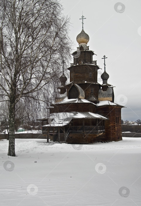 Скачать Деревянная церковь в Суздальском музее. фотосток Ozero