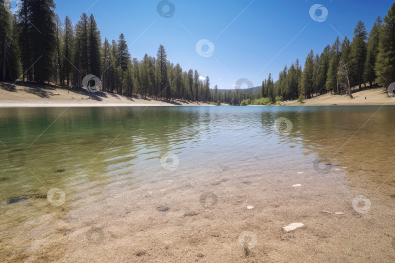 Скачать Понижение уровня воды в реке жарким летним видом фотосток Ozero