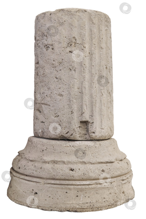 Скачать выветрившийся фрагмент основания древнегреческой каменной колонны фотосток Ozero