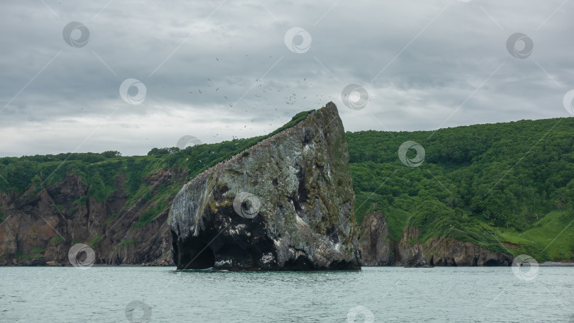 Скачать Живописный утес возвышается над океаном. фотосток Ozero