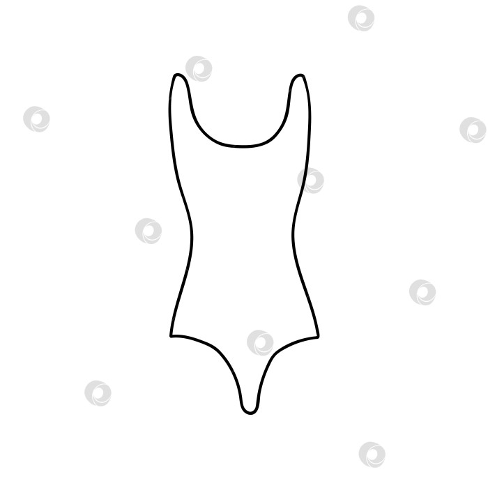 Скачать Симпатичный векторный купальник с клипартами для женщин фотосток Ozero