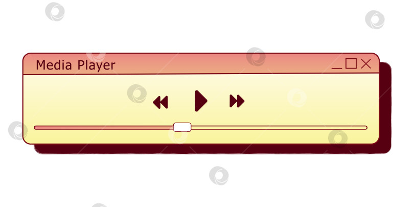 Ретро-Интерфейс Медиаплеера Для ПК. Старый Элемент.