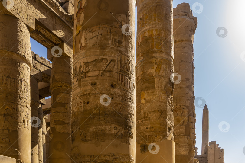 Скачать Колоннада гипостильного зала Карнакского храма. фотосток Ozero