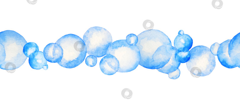 Скачать Акварельные мыльные пузыри. Бесшовный узор фотосток Ozero