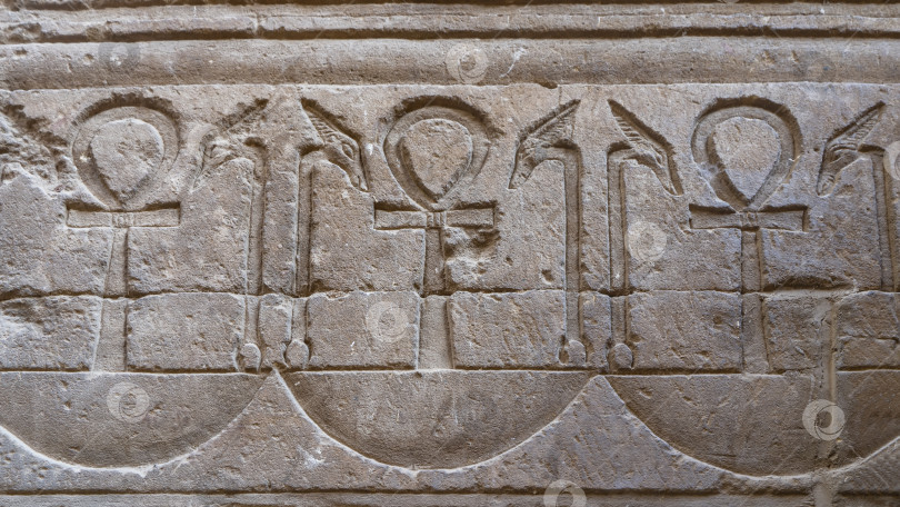 Скачать Фрагмент стены древнеегипетского храма. фотосток Ozero