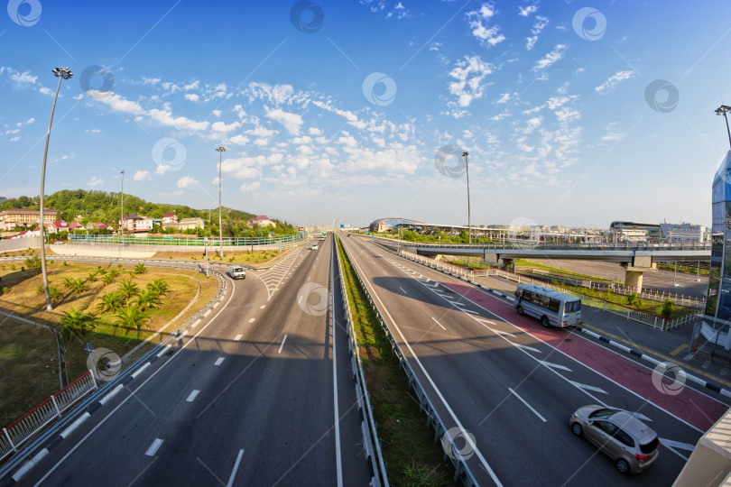 Скачать Вид на линии Сочинского шоссе фотосток Ozero