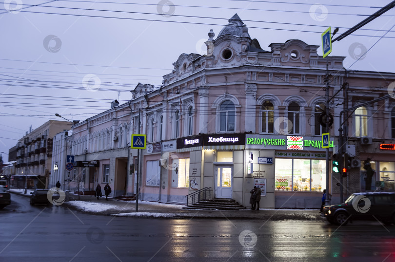 Скачать Пенза, Росси - январь 2023: историческое здание 19 века фотосток Ozero