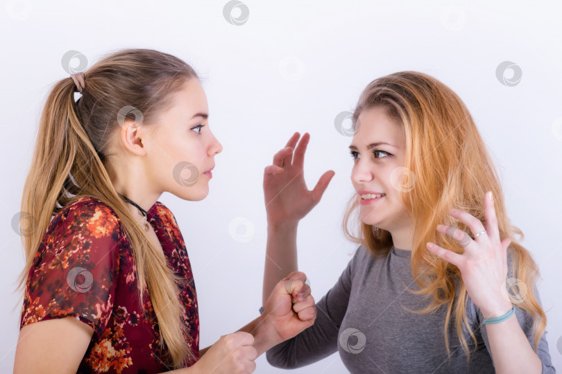 Скачать ссора между двумя девушками фотосток Ozero