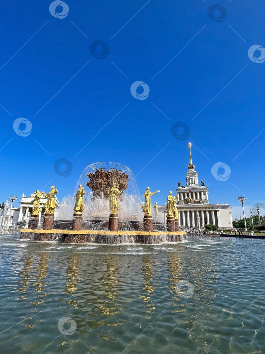 Скачать Москва, Фонтан Дружбы народов во Всероссийском выставочном центре фотосток Ozero