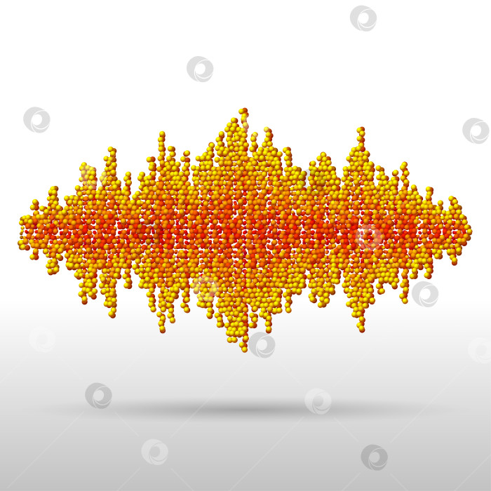 Скачать Форма звуковой волны, состоящая из хаотичных шариков фотосток Ozero