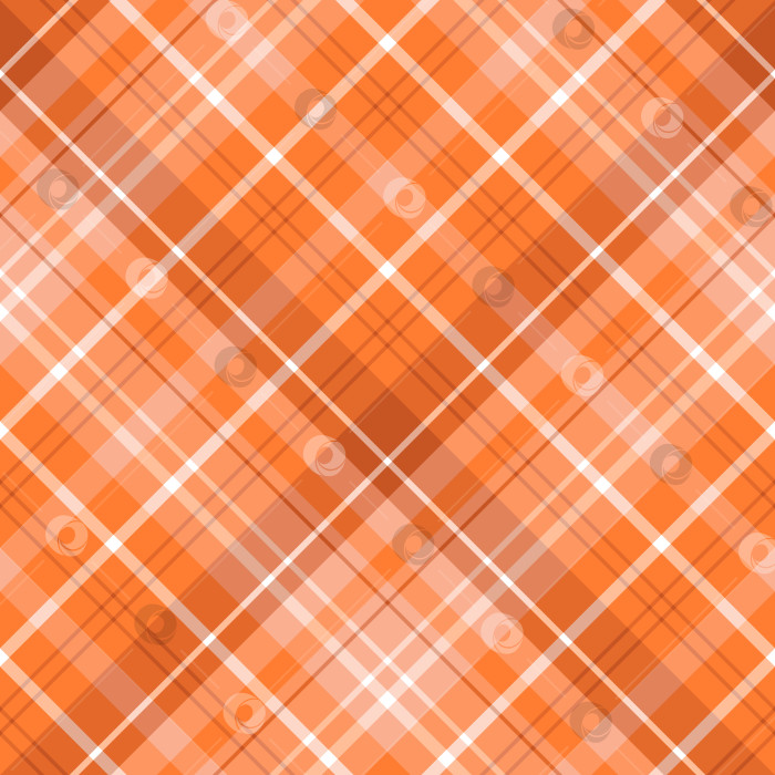 Скачать Бесшовный узор в восхитительных оранжевых и белых тонах для пледа, ткани, текстиля, одежды, скатертей и других вещей. Векторное изображение. 2 фотосток Ozero
