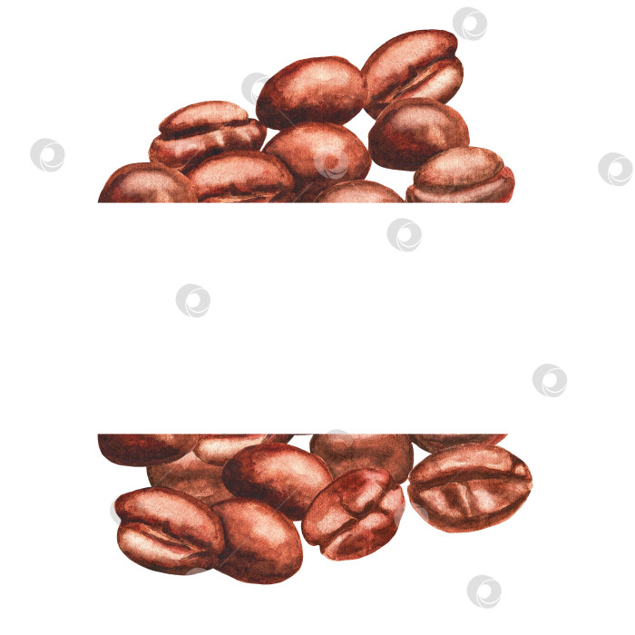 Скачать Кофейная рамка. Акварель фотосток Ozero