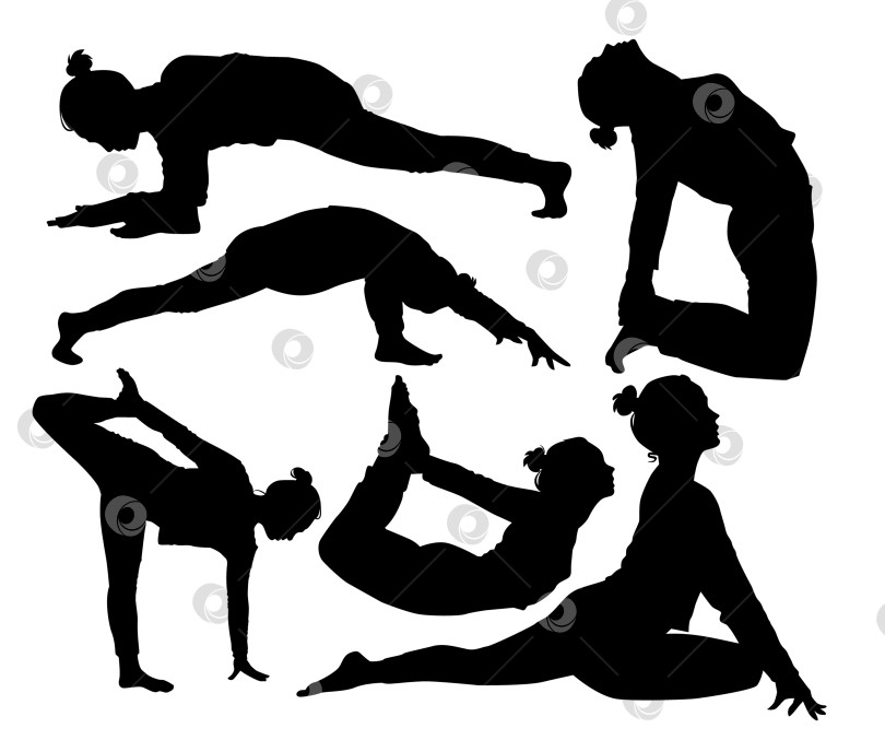 Скачать вектор женской йоги фотосток Ozero