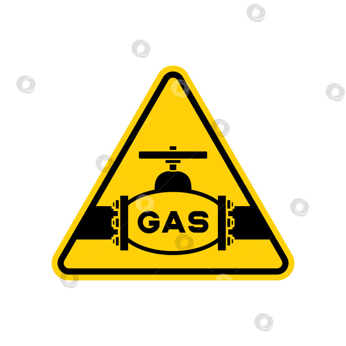 Скачать Наклейка с символом газопровода фотосток Ozero