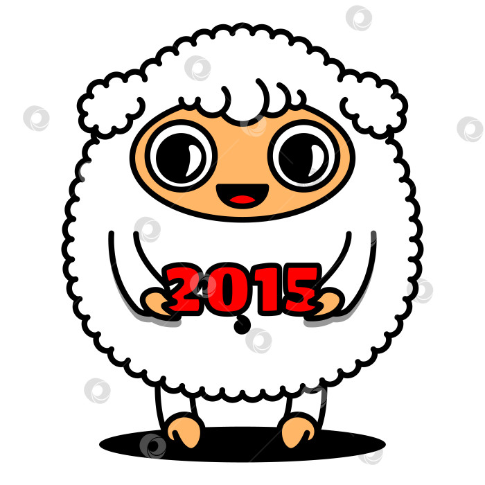 Скачать Овца со знаком 2015 года фотосток Ozero