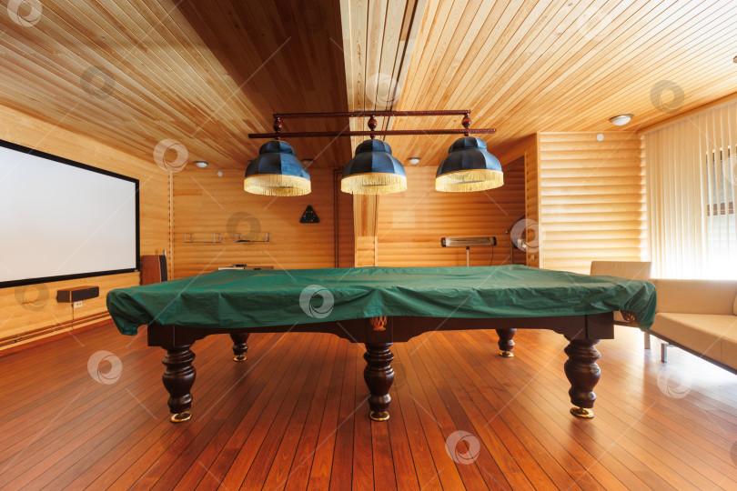 Скачать бильярдный стол в большой комнате фотосток Ozero