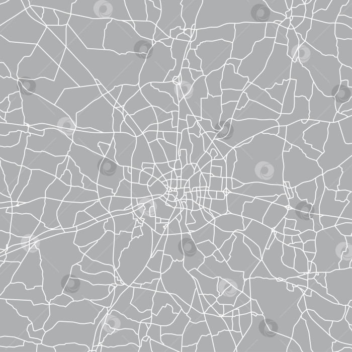 Скачать Ренн (Франция) - город с автомагистралями, главными и второстепенными дорогами, планом расположения города. Карта города с улицами, схема градостроительства. План-карта улиц, графическая навигация по дорогам. Вектор фотосток Ozero