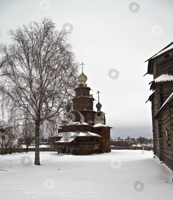 Скачать Деревянная церковь в Суздальском музее. фотосток Ozero