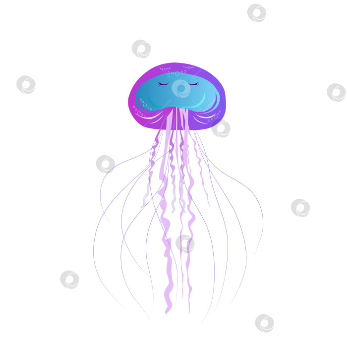 Скачать Волшебная королевская медуза с закрытыми глазами фотосток Ozero