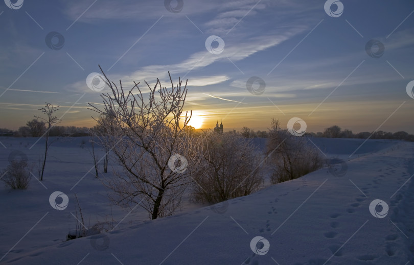 Скачать Зимний закат. фотосток Ozero